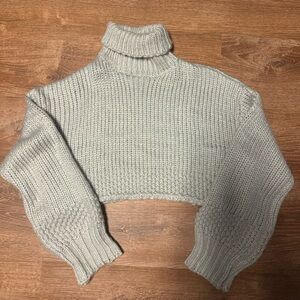 Tigermist Cropped Grey Sweater